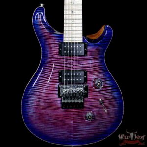 PRS Wood Library Artist Package Custom 24 Floyd Rose Flame Maple Top Neck & Board Violet Blue Burst - Image 3