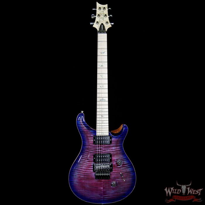 PRS Wood Library Artist Package Custom 24 Floyd Rose Flame Maple Top Neck & Board Violet Blue Burst - Image 5