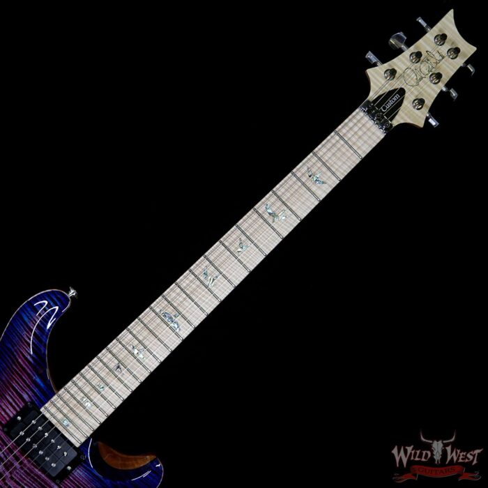 PRS Wood Library Artist Package Custom 24 Floyd Rose Flame Maple Top Neck & Board Violet Blue Burst - Image 8