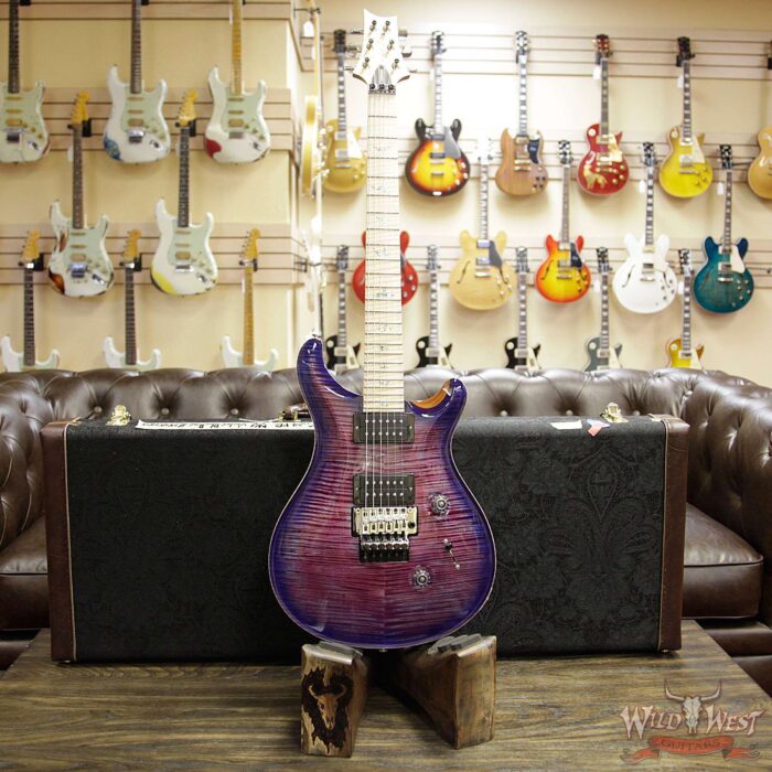 PRS Wood Library Artist Package Custom 24 Floyd Rose Flame Maple Top Neck & Board Violet Blue Burst - Image 11