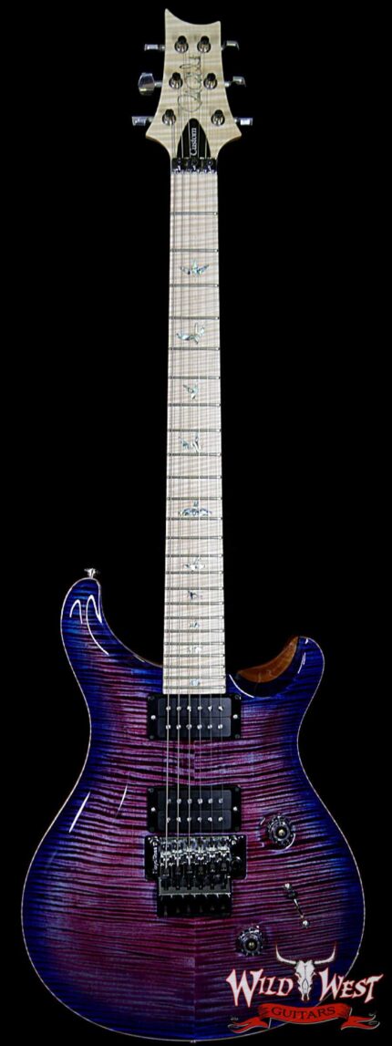 PRS Wood Library Artist Package Custom 24 Floyd Rose Flame Maple Top Neck & Board Violet Blue Burst