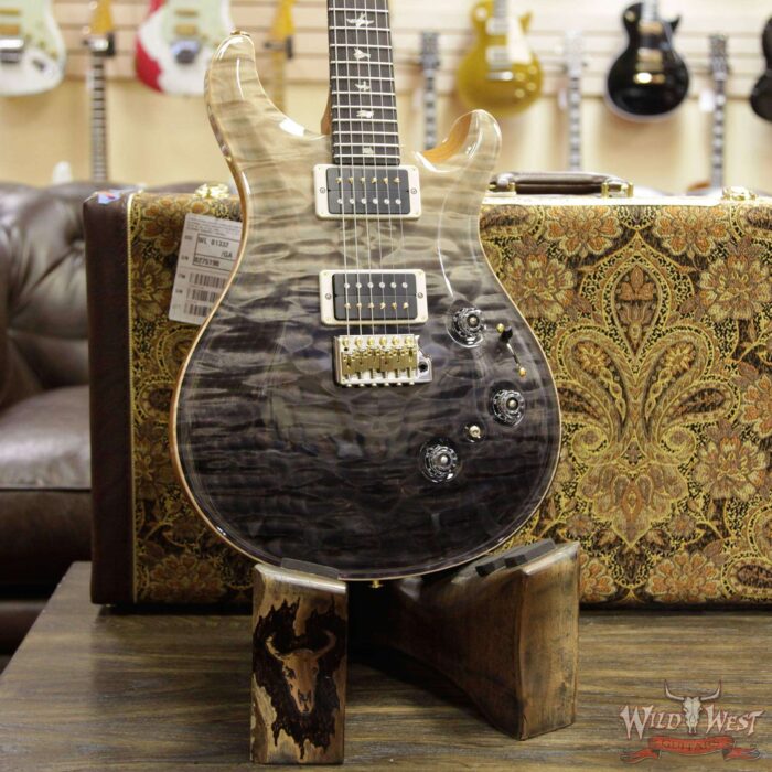 PRS Wood Library Artist Package Quilt Top Custom 24 Piezo P24 Brazilian Rosewood Board Grey Black Fade - Image 10