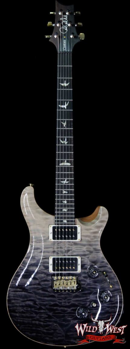 PRS Wood Library Artist Package Quilt Top Custom 24 Piezo P24 Brazilian Rosewood Board Grey Black Fade