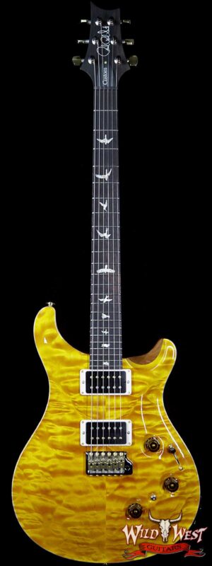 PRS Wood Library Artist Package Quilted Top Custom 24 Piezo P24 Brazilian Rosewood Board Santana Yellow