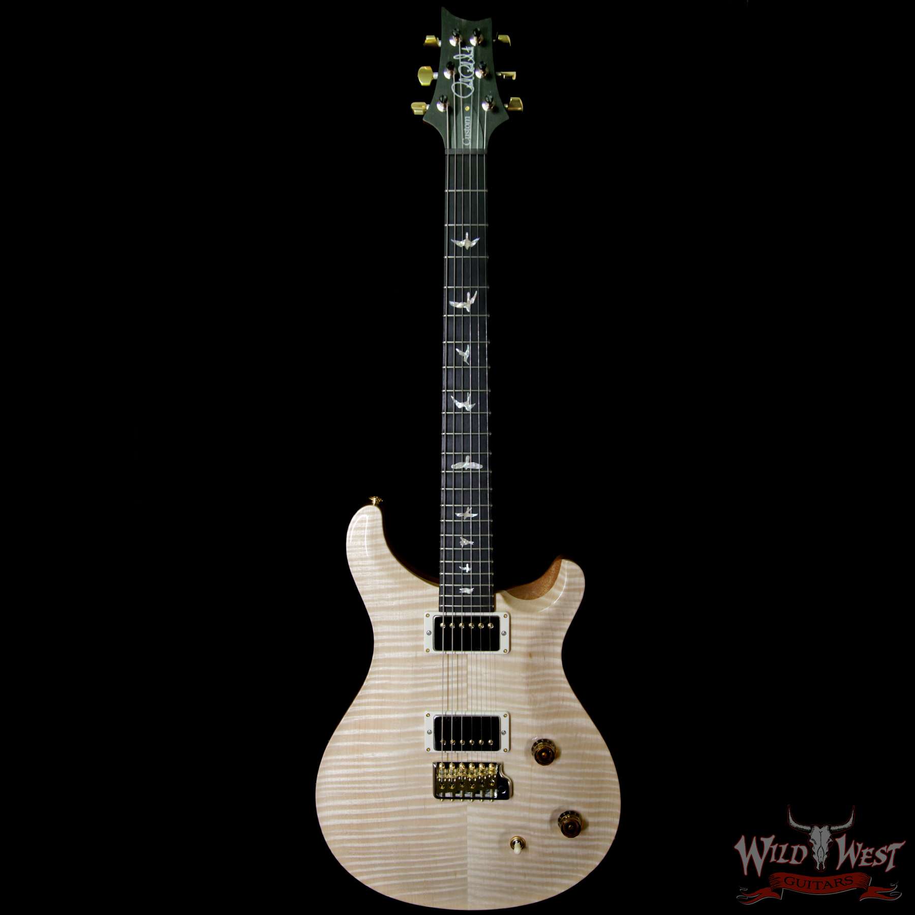 prs-wl-ap-qt-cu22-ebony-natural-251594-bf__wwg.jpg Paul Reed Smith PRS Wood Library Artist Package Custom 22 Flame Maple Top Ebony Fretboard Natural - Image 5