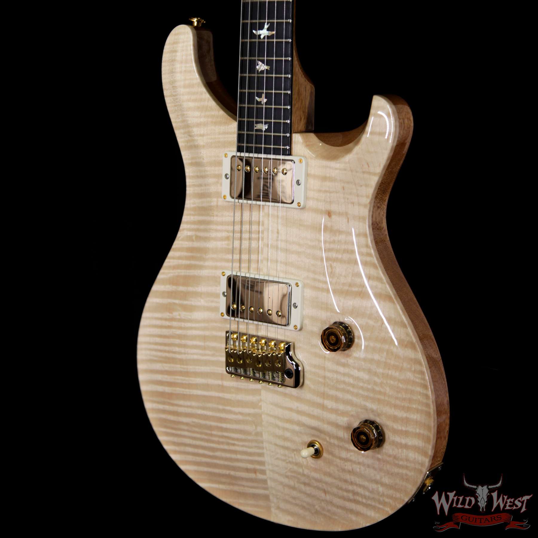 prs-wl-ap-qt-cu22-ebony-natural-251594-br__wwg.jpg Paul Reed Smith PRS Wood Library Artist Package Custom 22 Flame Maple Top Ebony Fretboard Natural - Image 2