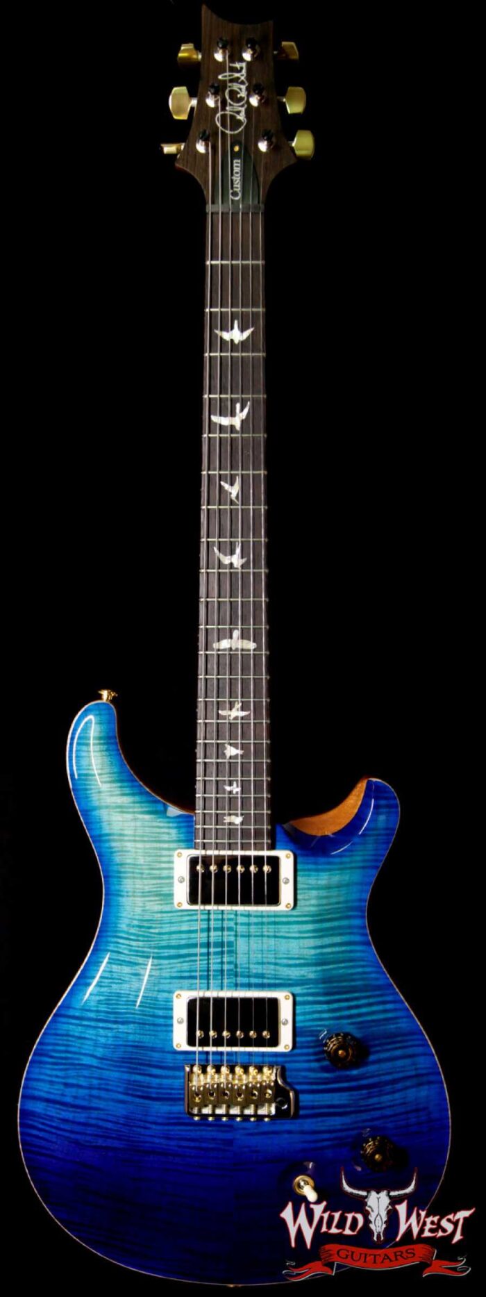 2018 Paul Reed Smith PRS Wood Library Artist Package Custom 22 Flame Maple Top Blue Fade - Image 1