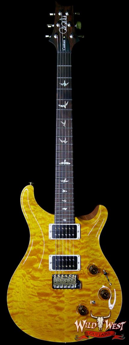 PRS Wood Library Artist Package Quilt Top Custom 24 Piezo P24 Brazilian Rosewood Board Santana Yellow