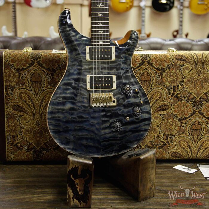PRS Wood Library Artist Package Quilt Top Custom 24 Piezo P24 Brazilian Rosewood Board Faded Whale Blue - Image 12