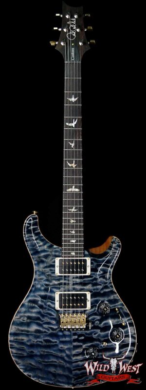 PRS Wood Library Artist Package Quilt Top Custom 24 Piezo P24 Brazilian Rosewood Board Faded Whale Blue