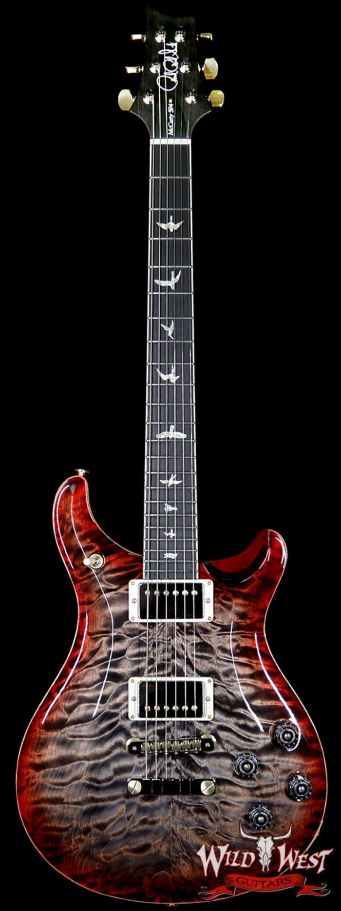 PRS Wood Library Artist Package McCarty 594 Quilt Maple Top Ebony Fretboard Charcoal Cherry Burst - Image 1