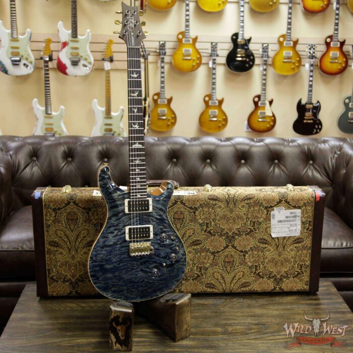 PRS Wood Library Artist Package Quilt Top Custom 24 Piezo P24 Brazilian Rosewood Board Faded Whale Blue - Image 11