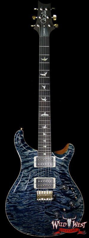 PRS Wood Library Artist Package Quilt Top Custom 24 Piezo P24 Brazilian Rosewood Board Faded Whale Blue