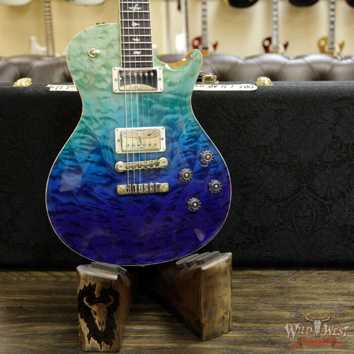 PRS Wood Library Artist Package McCarty Singlecut SC594 Quilt Top Brazilian Rosewood Board Blue Fade - Image 13
