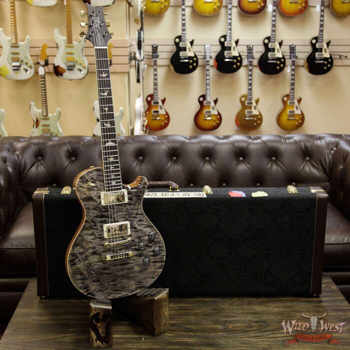 PRS Wood Library Artist Package McCarty Singlecut SC594 One Piece Quilt Top Ebony Fretboard Charcoal - Image 12