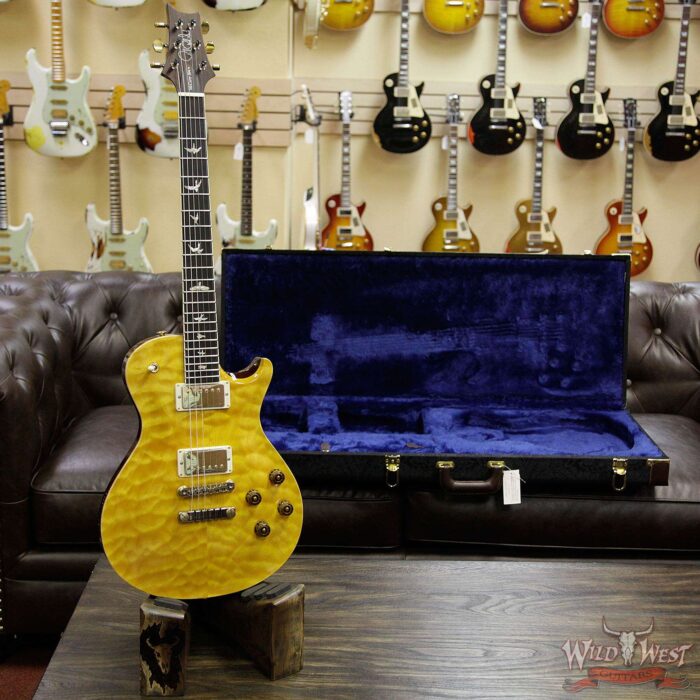 PRS Wood Library Artist Package McCarty Singlecut SC 594 Quilt Top Brazilian Rosewood Fretboard Honey - Image 12