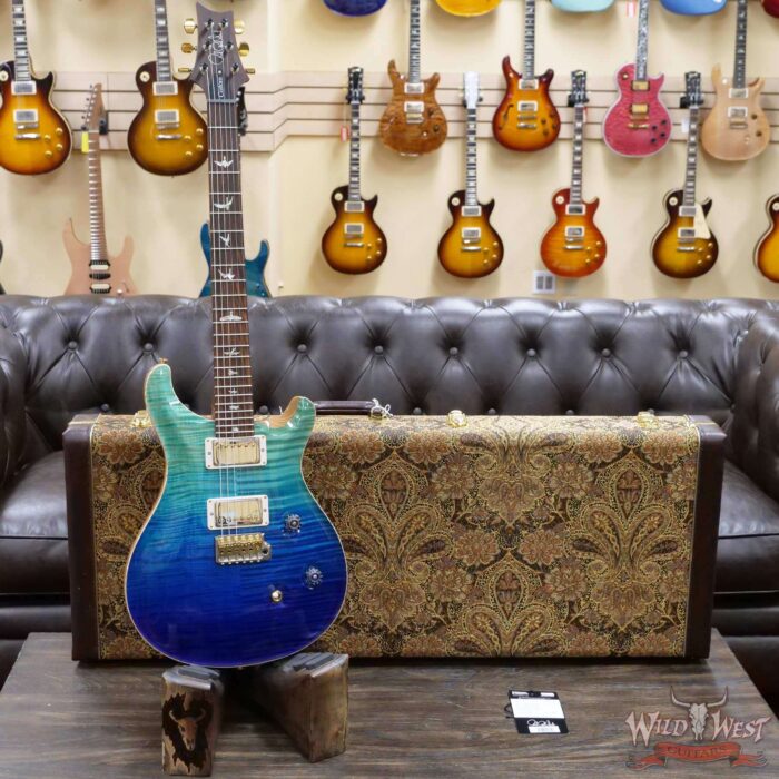 Paul Reed Smith Wood Library 10 Top Swamp Ash Custom 24 Roasted Maple Neck Cocobolo Board Blue Fade - Image 6
