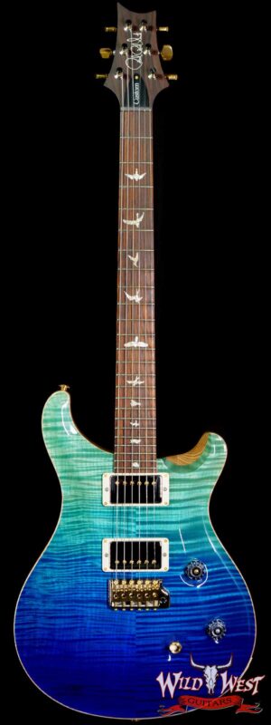 Paul Reed Smith Wood Library 10 Top Swamp Ash Custom 24 Roasted Maple Neck Cocobolo Board Blue Fade