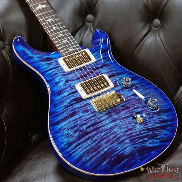 Paul Reed Smith Wood Library 10 Top Swamp Ash Custom 24 Roasted Maple Neck Cocobolo Board Violet Blue Burst - Image 8
