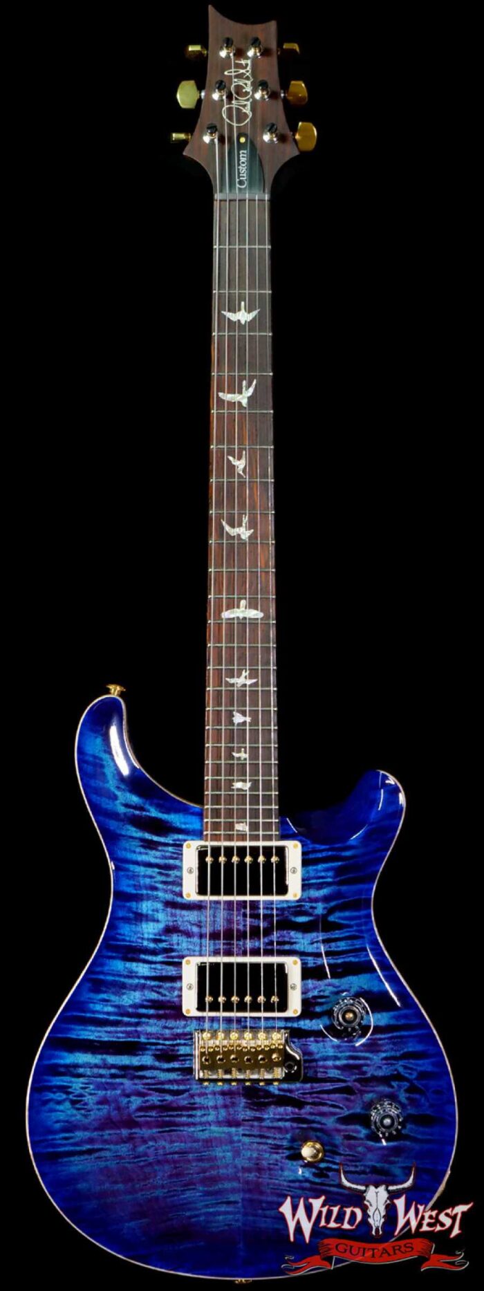 Paul Reed Smith Wood Library 10 Top Swamp Ash Custom 24 Roasted Maple Neck Cocobolo Board Violet Blue Burst - Image 1