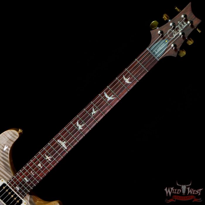 Paul Reed Smith Wood Library 10 Top Swamp Ash Custom 24 Roasted Maple Neck Cocobolo Board Gray Black Fade - Image 4