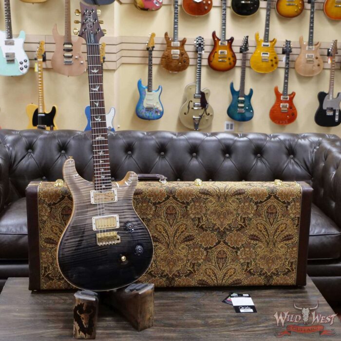 Paul Reed Smith Wood Library 10 Top Swamp Ash Custom 24 Roasted Maple Neck Cocobolo Board Gray Black Fade - Image 6