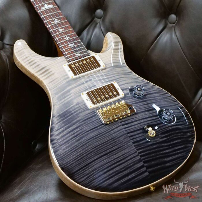 Paul Reed Smith Wood Library 10 Top Swamp Ash Custom 24 Roasted Maple Neck Cocobolo Board Gray Black Fade - Image 8