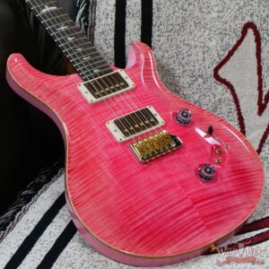 Paul Reed Smith Wood Library 10 Top Custom 24-08 Roasted Flame Maple Neck Brazilian Rosewood Board Bonnie Pink - Image 8