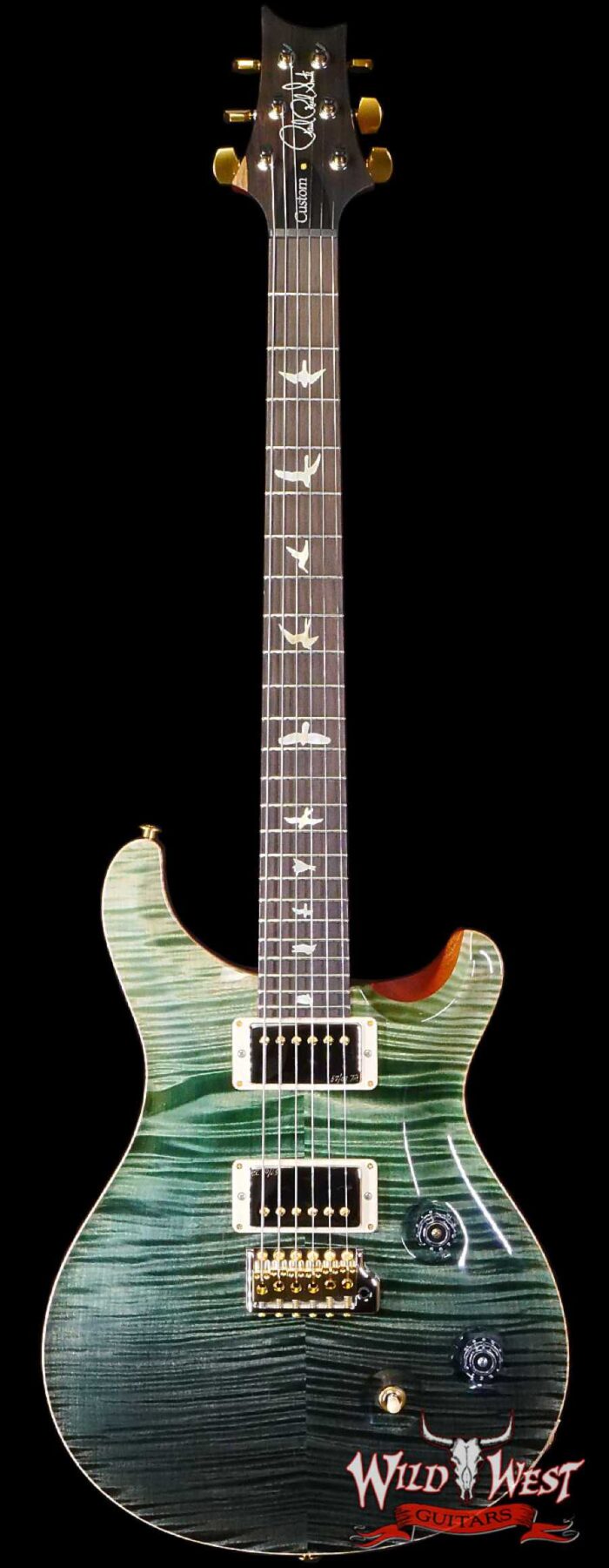 Paul Reed Smith PRS Wood Library 10 Top Custom 24 Brazilian Rosewood Fingerboard Trampas Green Fade (US Only / No International Shipping) - Image 1