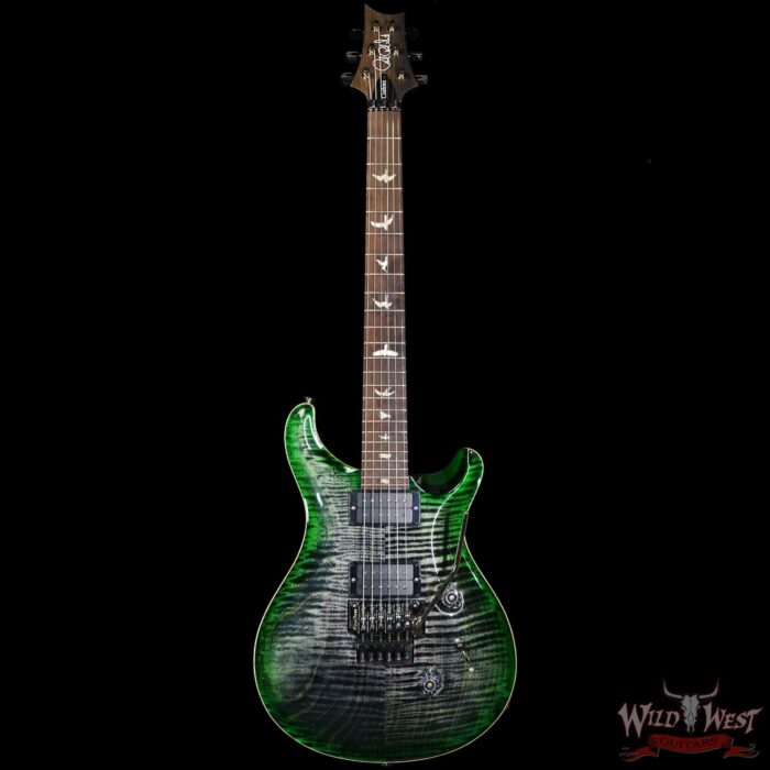 Paul Reed Smith PRS Wood Library 10 Top Custom 24 Floyd Rose Brazilian Rosewood Fingerboard Flame Maple Neck Charcoal Jade Burst - Image 3