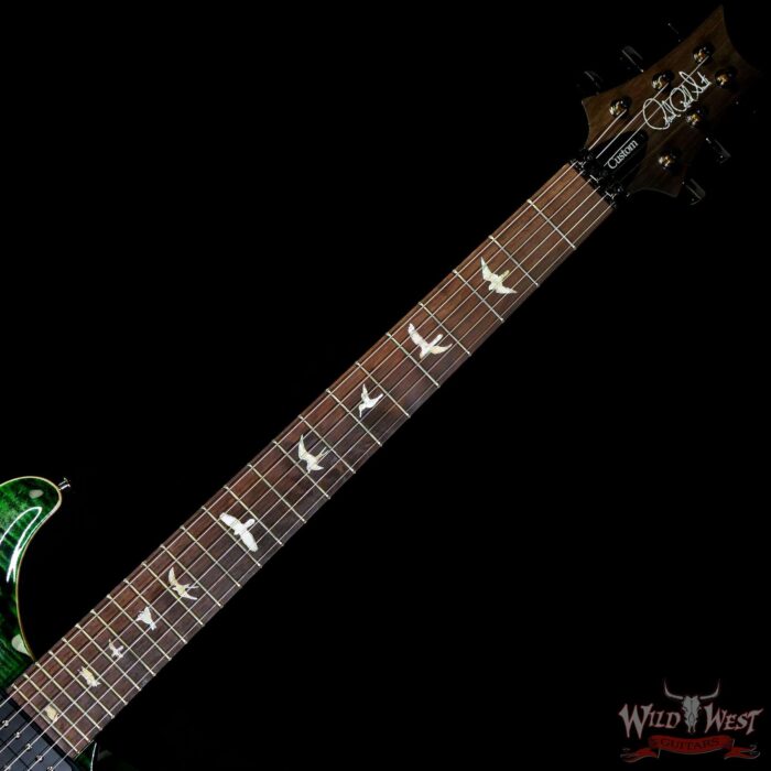 Paul Reed Smith PRS Wood Library 10 Top Custom 24 Floyd Rose Brazilian Rosewood Fingerboard Flame Maple Neck Charcoal Jade Burst - Image 4