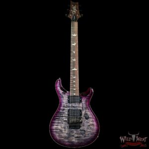 Paul Reed Smith PRS Wood Library 10 Top Custom 24 Floyd Rose Brazilian Rosewood Fingerboard Flame Maple Neck Charcoal Purple Burst - Image 3