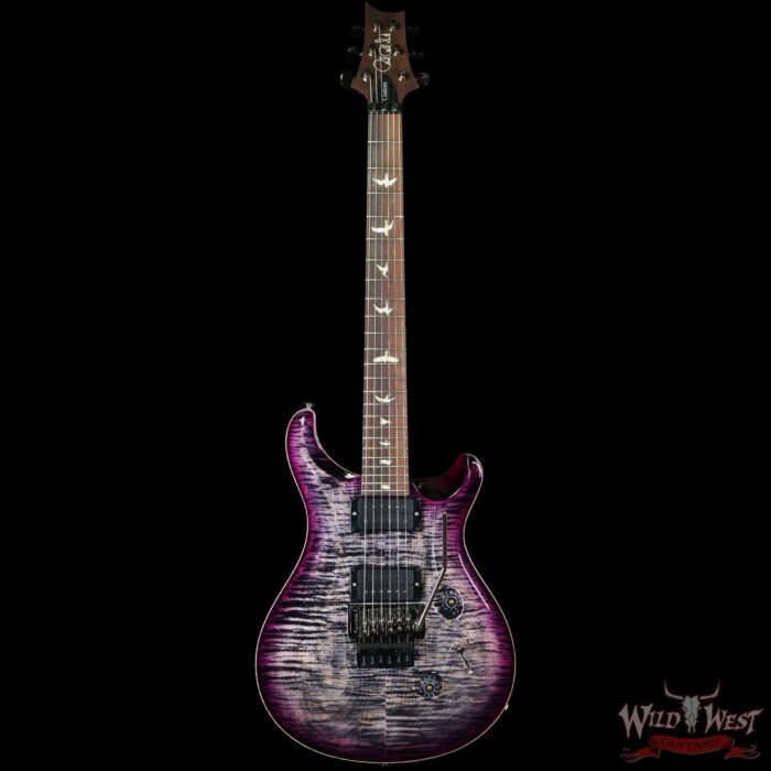 Paul Reed Smith PRS Wood Library 10 Top Custom 24 Floyd Rose Brazilian Rosewood Fingerboard Flame Maple Neck Charcoal Purple Burst - Image 3