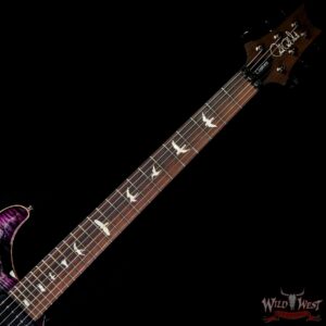 Paul Reed Smith PRS Wood Library 10 Top Custom 24 Floyd Rose Brazilian Rosewood Fingerboard Flame Maple Neck Charcoal Purple Burst - Image 4