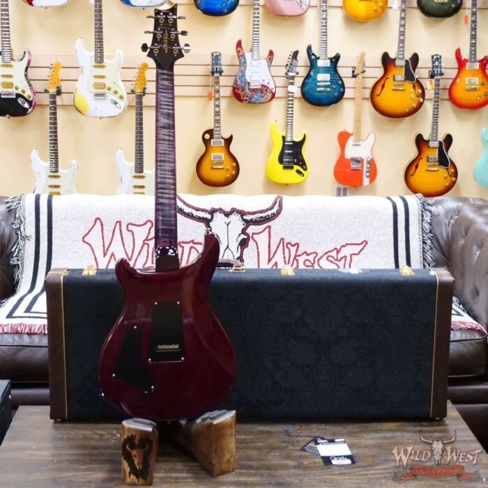 Paul Reed Smith PRS Wood Library 10 Top Custom 24 Floyd Rose Brazilian Rosewood Fingerboard Flame Maple Neck Charcoal Purple Burst - Image 9