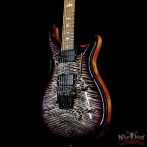 Paul Reed Smith PRS Wood Library 10 Top Custom 24 Floyd Rose Brazilian Rosewood Fingerboard Stained Flame Maple Neck Charcoal Purple Smokeburst - Image 2