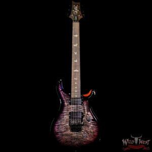 Paul Reed Smith PRS Wood Library 10 Top Custom 24 Floyd Rose Brazilian Rosewood Fingerboard Stained Flame Maple Neck Charcoal Purple Smokeburst - Image 3