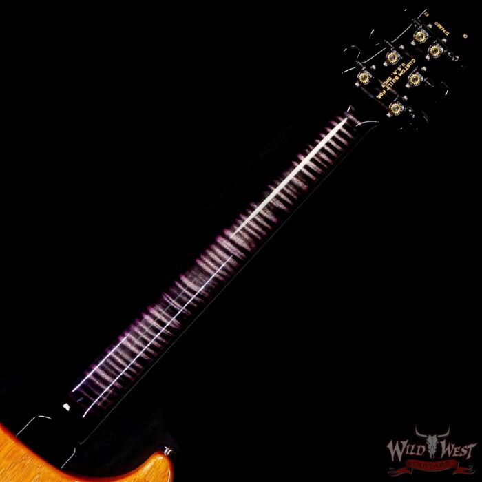 Paul Reed Smith PRS Wood Library 10 Top Custom 24 Floyd Rose Brazilian Rosewood Fingerboard Stained Flame Maple Neck Charcoal Purple Smokeburst - Image 5