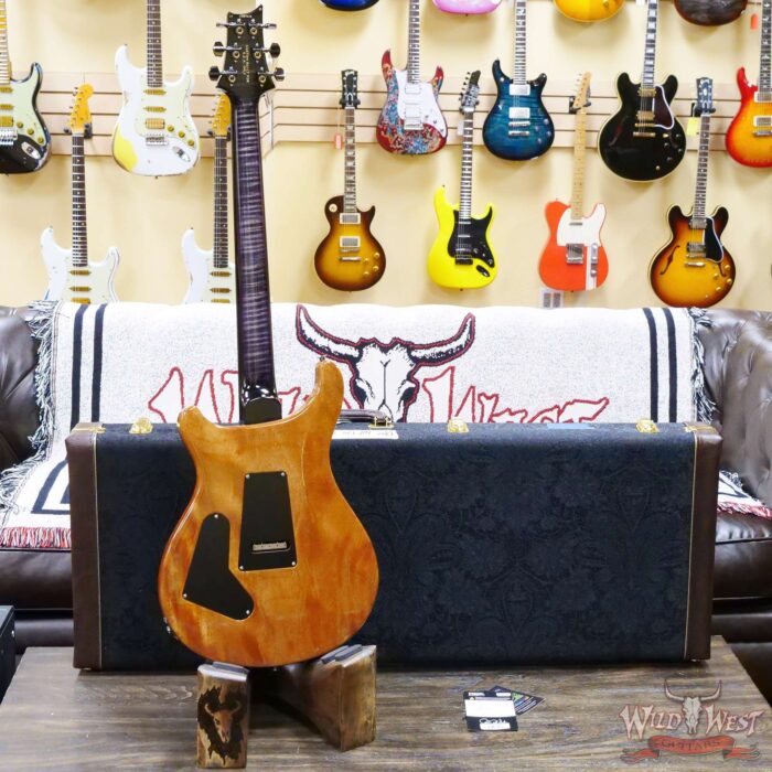 Paul Reed Smith PRS Wood Library 10 Top Custom 24 Floyd Rose Brazilian Rosewood Fingerboard Stained Flame Maple Neck Charcoal Purple Smokeburst - Image 9