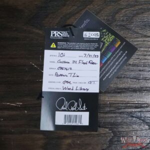 Paul Reed Smith PRS Wood Library 10 Top Custom 24 Floyd Rose Brazilian Rosewood Fingerboard Stained Flame Maple Neck Charcoal Purple Smokeburst - Image 12
