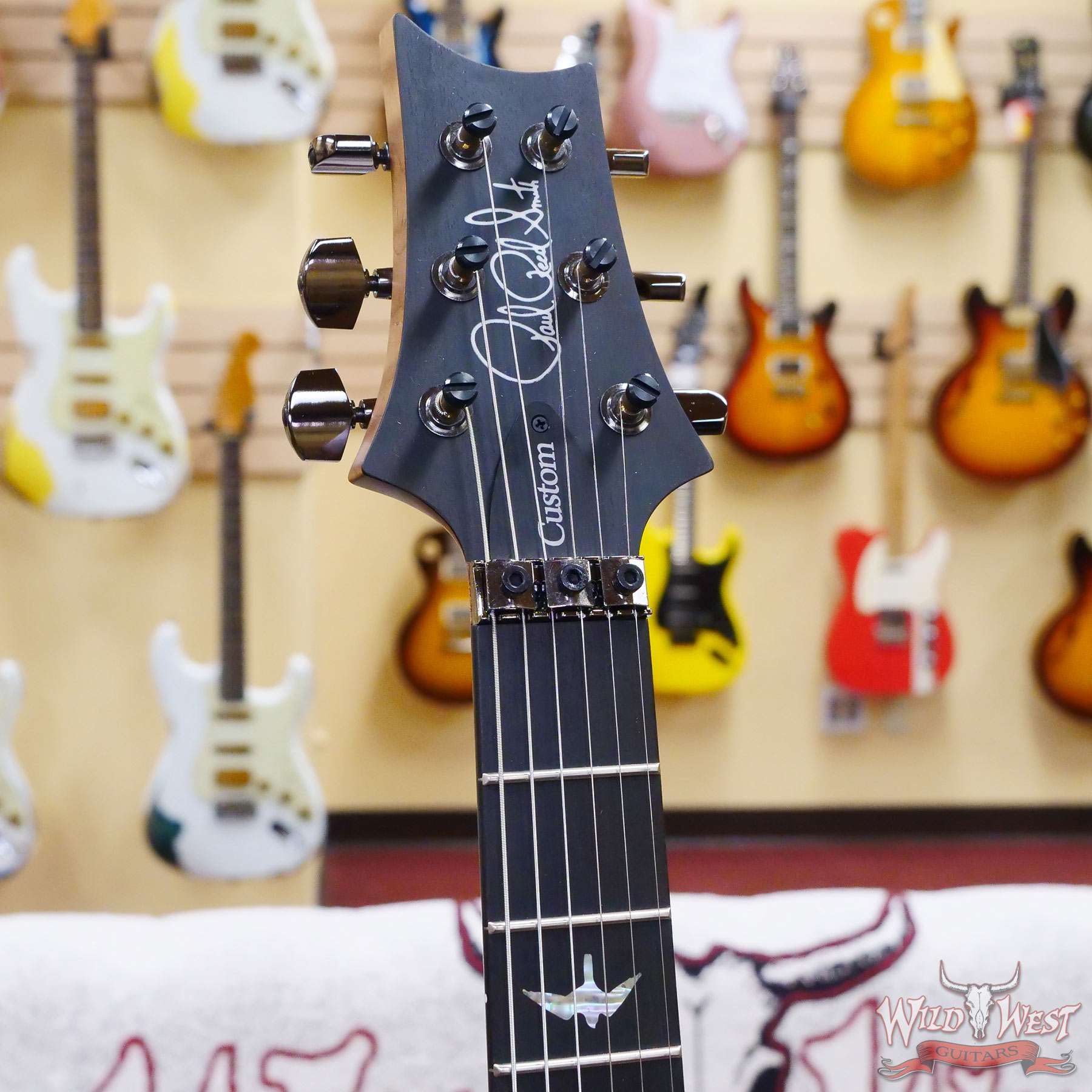 prs-wl-cu24fr-ccb-356114-d2__wwg.jpg Paul Reed Smith PRS Wood Library 10 Top Custom 24 Floyd Rose Ebony Fingerboard Roasted Flame Maple Neck Charcoal Cherry Burst - Image 7