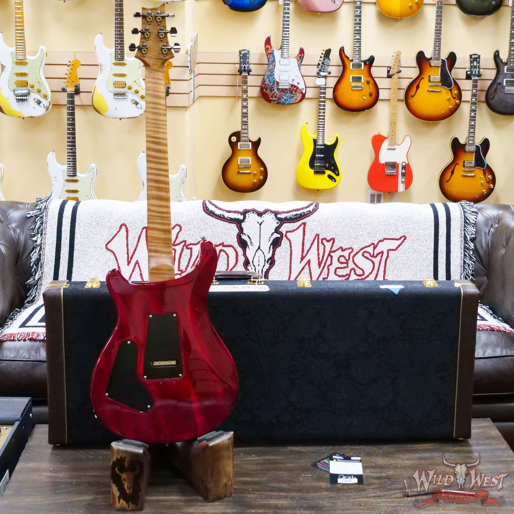 prs-wl-cu24fr-ccb-356114-d4__wwg.jpg Paul Reed Smith PRS Wood Library 10 Top Custom 24 Floyd Rose Ebony Fingerboard Roasted Flame Maple Neck Charcoal Cherry Burst - Image 9