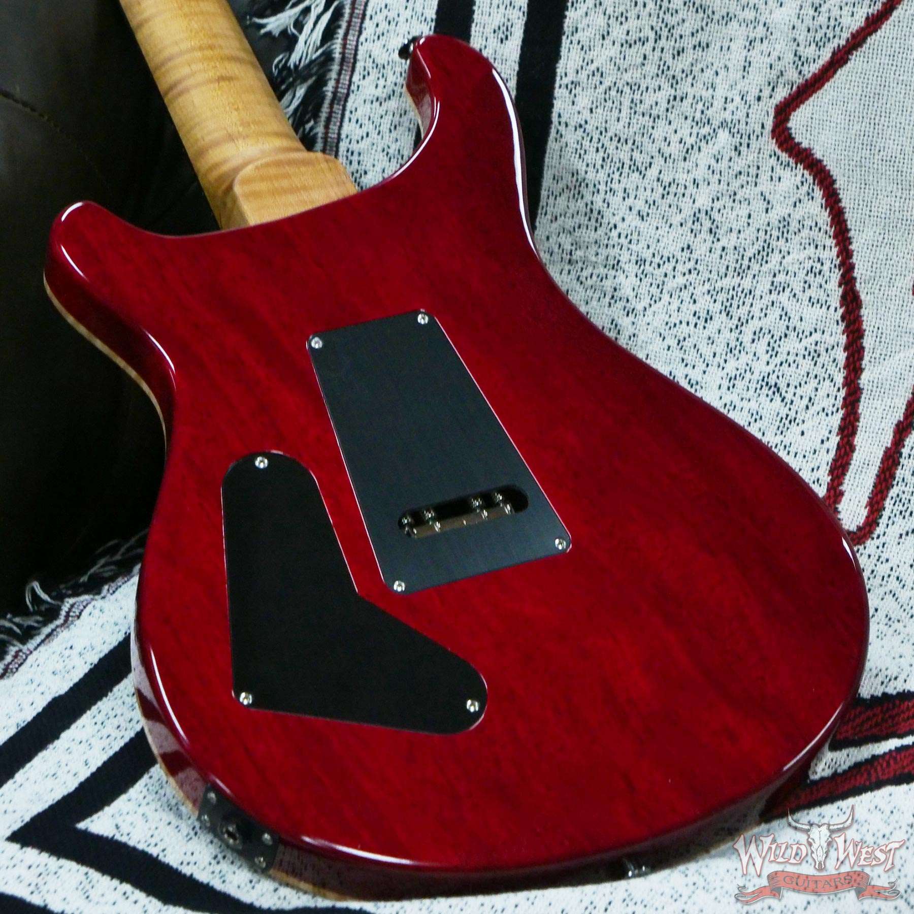 prs-wl-cu24fr-ccb-356114-d6__wwg.jpg Paul Reed Smith PRS Wood Library 10 Top Custom 24 Floyd Rose Ebony Fingerboard Roasted Flame Maple Neck Charcoal Cherry Burst - Image 11