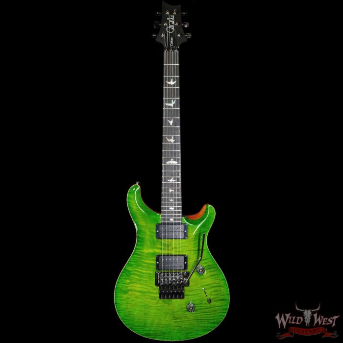 Paul Reed Smith PRS Wood Library 10 Top Custom 24 Floyd Rose Ebony Fingerboard Roasted Flame Maple Neck Eriza Verde - Image 3