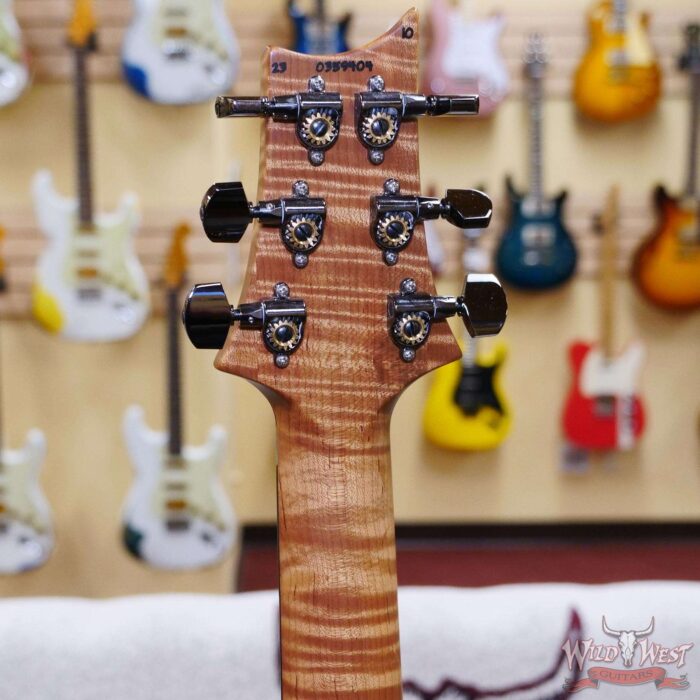 Paul Reed Smith PRS Wood Library 10 Top Custom 24 Floyd Rose Ebony Fingerboard Roasted Flame Maple Neck Violet Blue Burst - Image 10