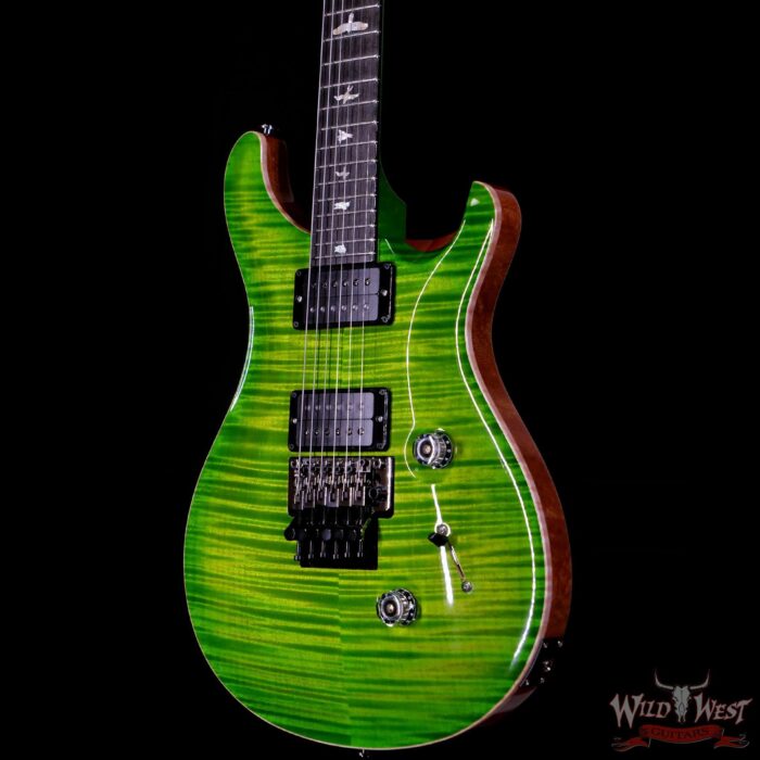 PRS Wood Library 10 Top Custom 24 Floyd Rose Ebony Fingerboard AAA Flame Maple Neck Eriza Verde - Image 2