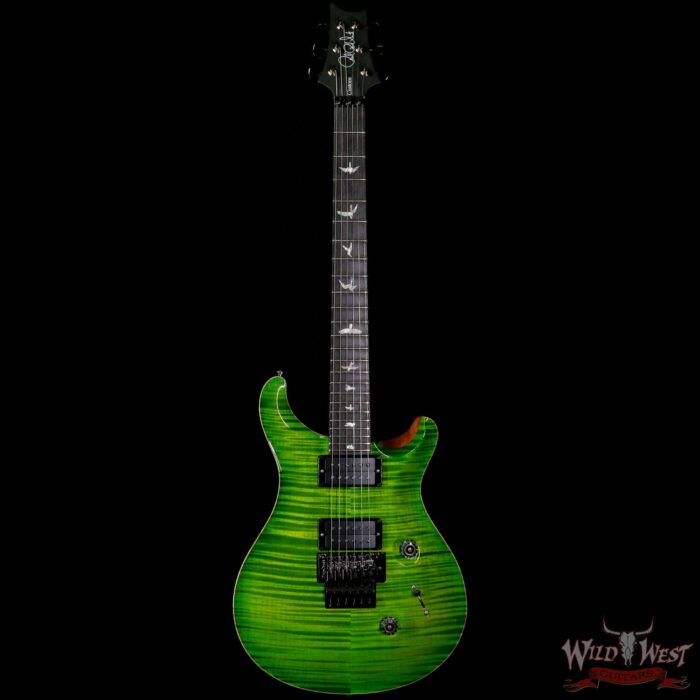 PRS Wood Library 10 Top Custom 24 Floyd Rose Ebony Fingerboard AAA Flame Maple Neck Eriza Verde - Image 3