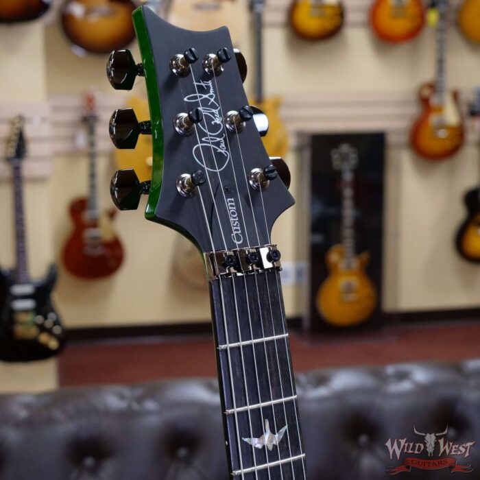 PRS Wood Library 10 Top Custom 24 Floyd Rose Ebony Fingerboard AAA Flame Maple Neck Eriza Verde - Image 7