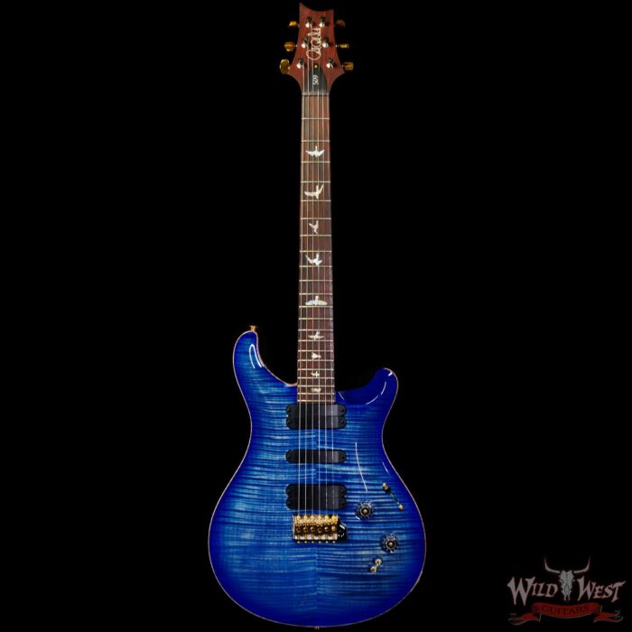 Paul Reed Smith PRS Wood Library 10 Top Swamp Ash 509 Flame Maple Neck Brazilian Rosewood Faded Blue Burst - Image 3