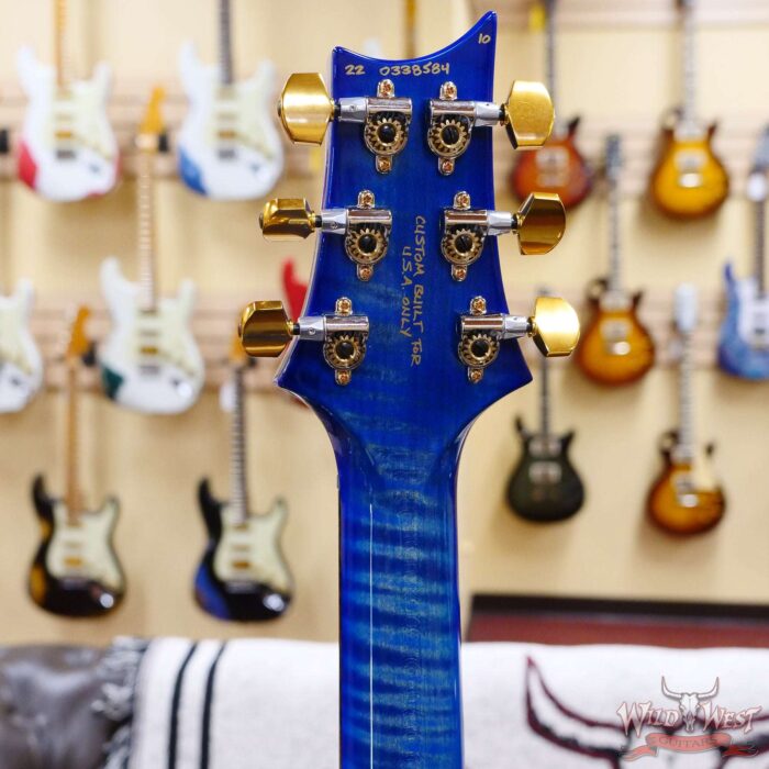Paul Reed Smith PRS Wood Library 10 Top Swamp Ash 509 Flame Maple Neck Brazilian Rosewood Faded Blue Burst - Image 10
